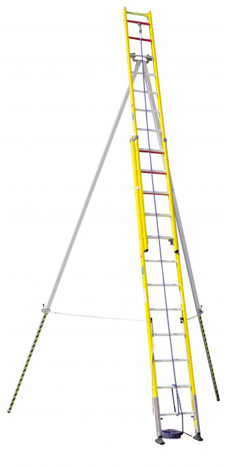 Escalera con medios de seguridad