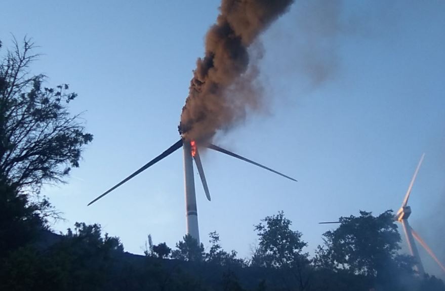incendio aerogenerador